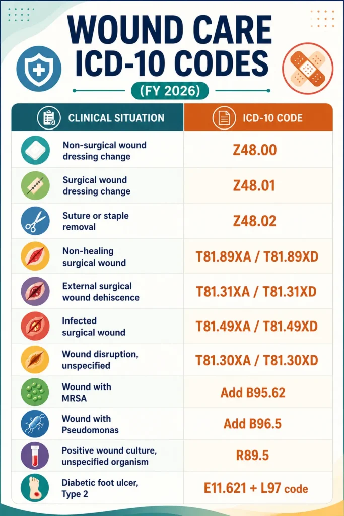 Wound Care ICD-10 Codes (FY 2026)